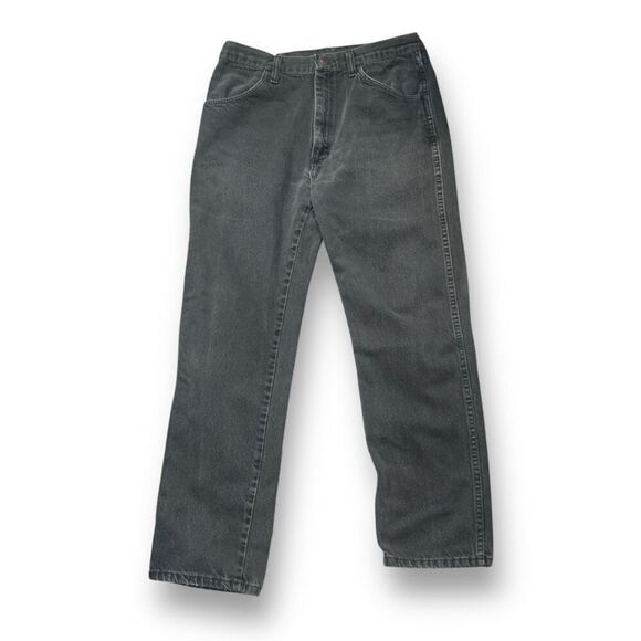 Vintage Rustler Black Denim Jeans Relaxed Fit Straight Leg - Picture 2 of 9